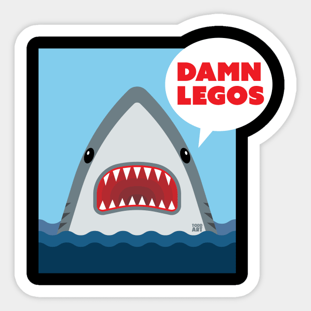 DAMN LEGOS Sticker by toddgoldmanart